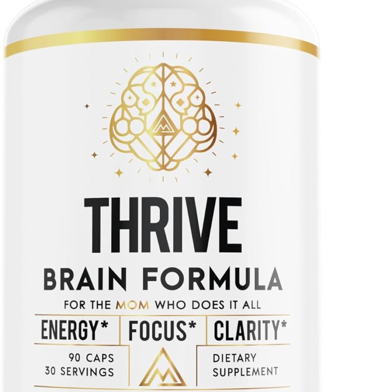 Lion's Mane, Alpha-GPC, L-Theanine & Zynamite® Premium Brain Supplement | Thrive Brain Formula - Energy & Focus Supplement for Women | Women's Vitamins for Cognitive Support