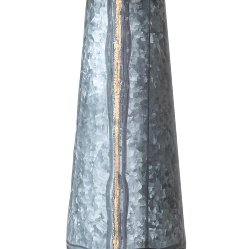 Creative Co-Op Large Galvanized Metal Indoor/Outdoor Mushroom Décor, Grey