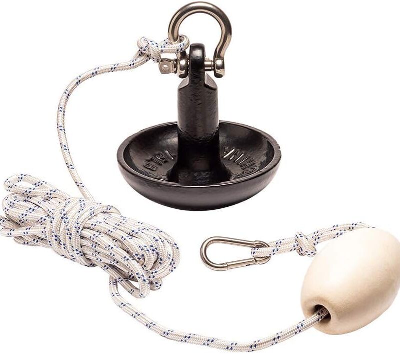 Newport Premium 15lb Mushroom Anchor Kit w/Bag, Rope, Buoy, & Stainless Hardware