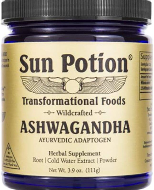 Sun Potion Transformational Foods! Tonic Herbs and Superfoods Wildcrafted Powder Drink! Blends of Medicinal Plants, Adaptogenic Mushrooms, Algae & Superfoods! Choose Your Powder Drink! (ASHWAGANDHA)