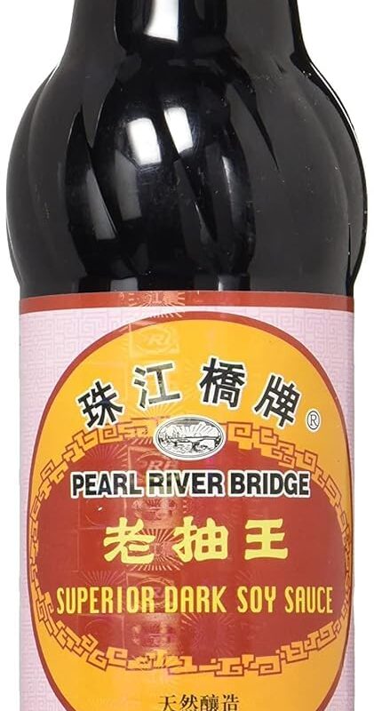 Pearl River Bridge Superior Dark Soy Sauce, 16.9 Fl Oz Premium Chinese Soy Sauce, Authentic Restaurants Choice Perfect Condiment for Chinese Cuisine, Korean Dish, Asian Stir Fry, Sushi, 12-Pack