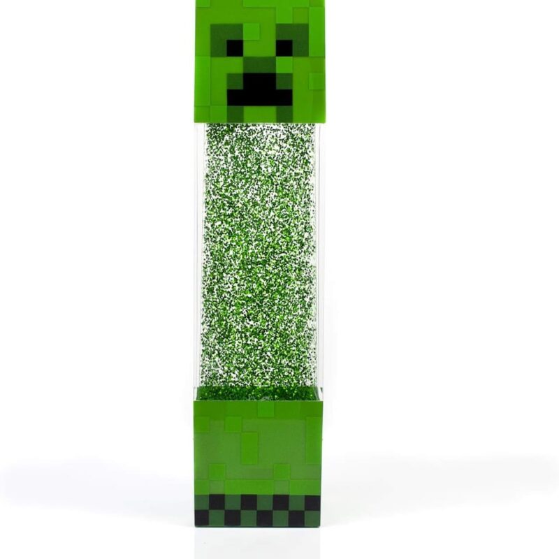 Minecraft Creeper Glitter Motion Light | 12-Inch Fun Mood Light LED Lamp