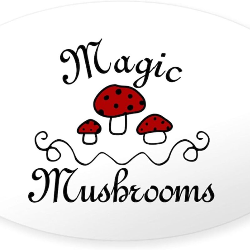 CafePress Magic Mushrooms Sticker Sticker (Oval 50 pk)