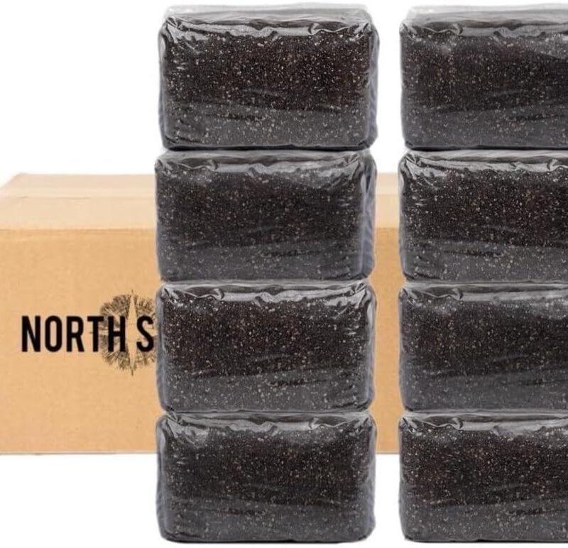 (8-Pack) North Spore CVG (Coco Vermiculite Gypsum) Sterile Bulk Substrate | Ideal for Beginner Growers | Made in USA | Grow Dung-Loving Mushrooms