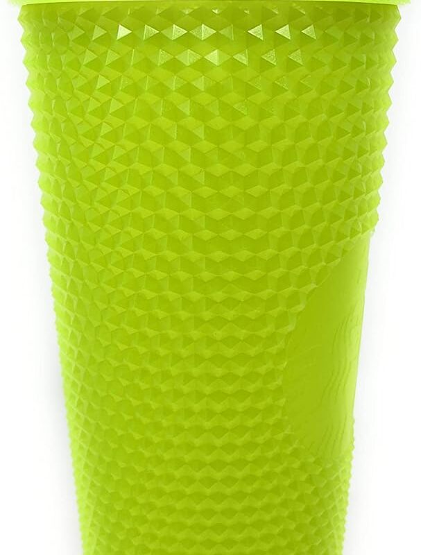 Starbucks 24 oz Double Wall Glow in the Dark Black Light UV Slime Green Cold Cup Tumbler