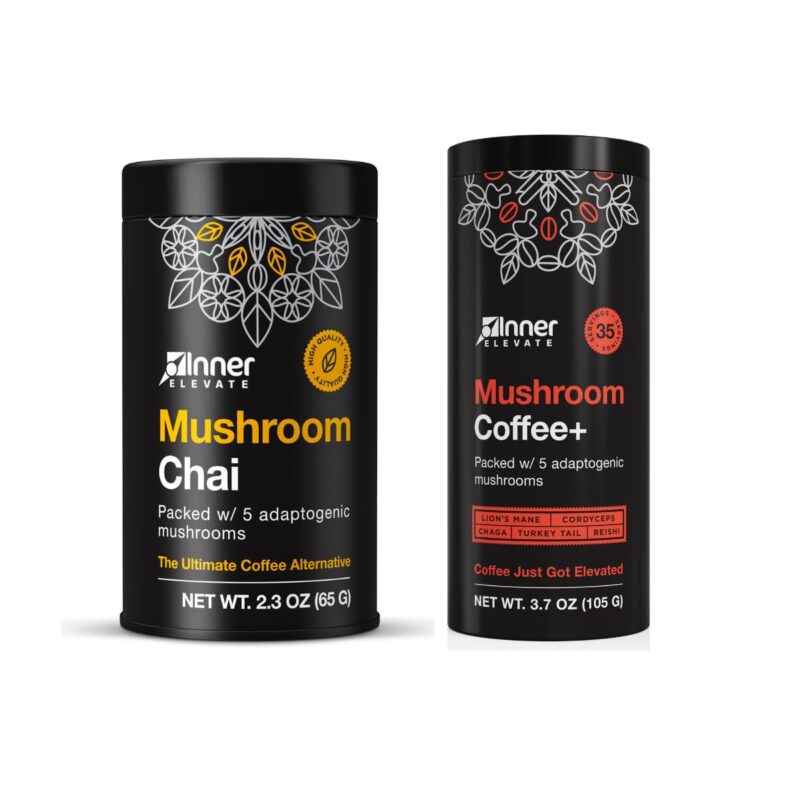 Inner Elevate Mushroom Chai + Mushroom Coffee