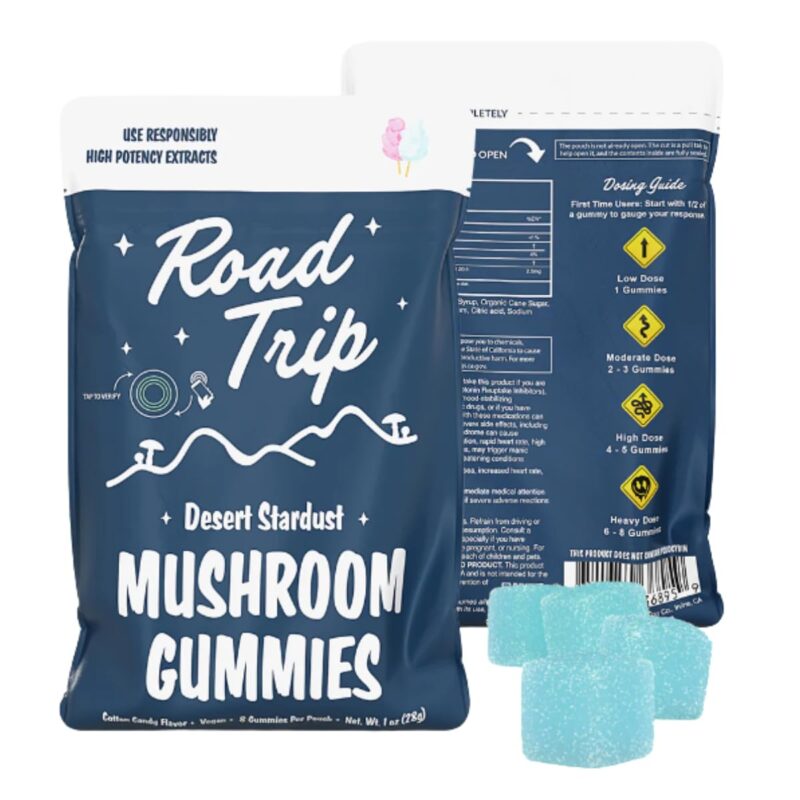 Road Trip-Desert Stardust-Mushroom Gummies-Green Apple (2 PACK) (04, Cotton Candy)