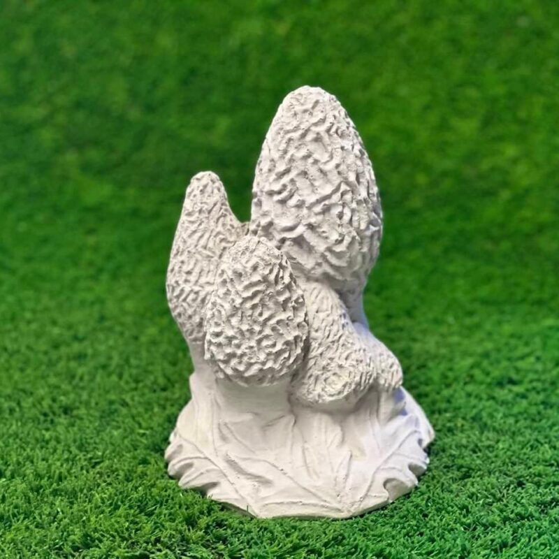 Concrete Forest Mushrooms Figure Morel Cluster Statue Outdoor Garden Decoration