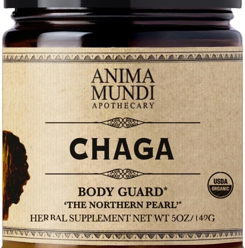 Anima Mundi Chaga Mushroom Powder - Organic Chaga Mushroom Powder - Immune System Support Supplement with Organic Chaga Extract Powder - Great for Tea, Coffee and More - Anima Mundi Supplements (5oz)