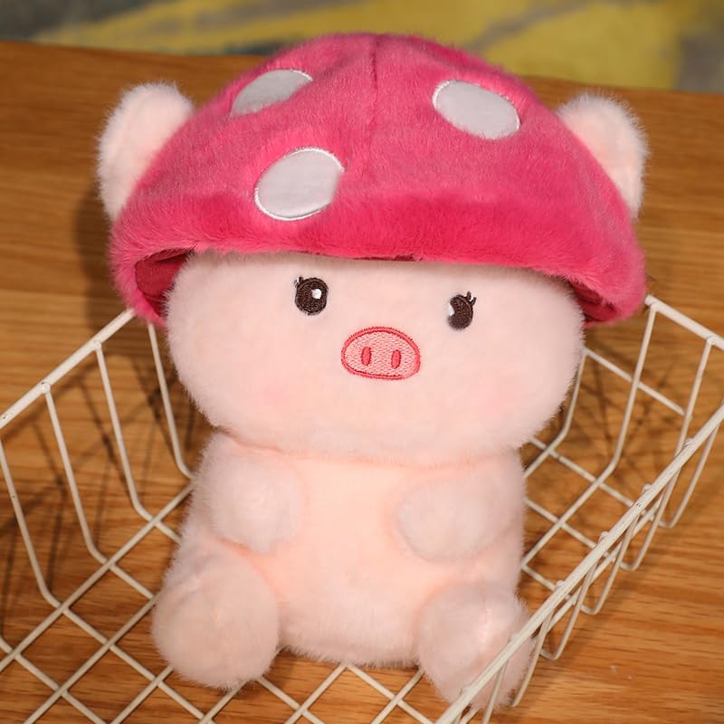 61jx0M5pXJL._AC_.jpg Mushroom Plushie Set 5PCs of Cute Stuffed Animal Plush Toy Pillows includes Great Gift for Kids (Rabbit+Panda+Pig+Shiba inu+Bear) - Image 8