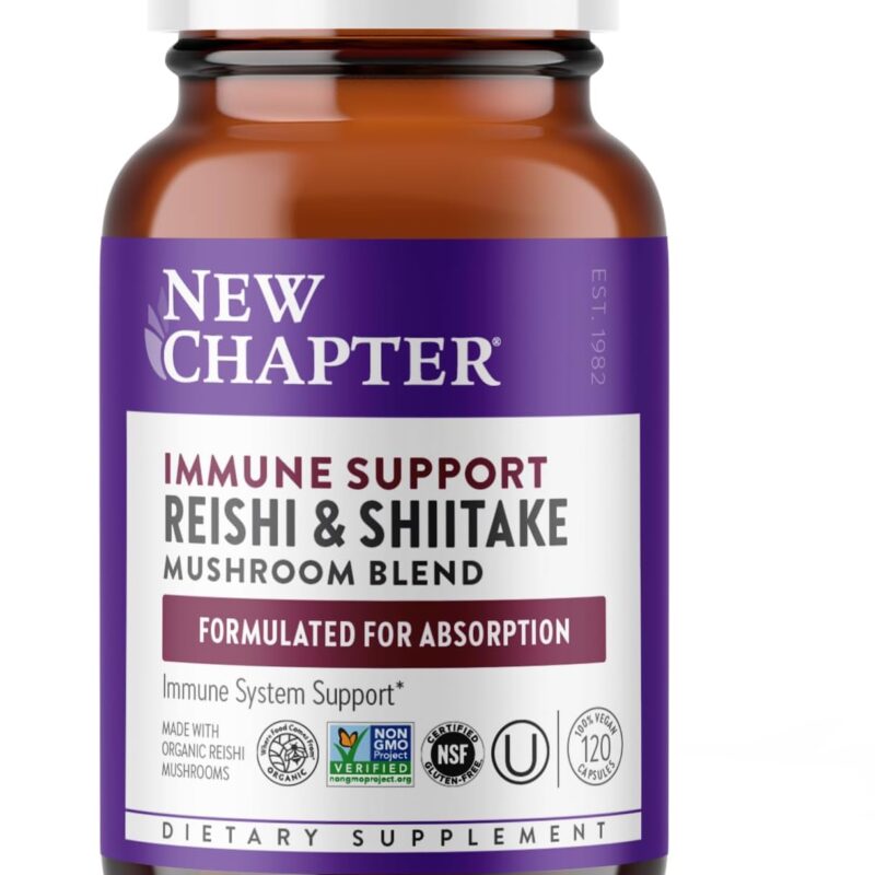 New Chapter Immune Support LifeShield Immune Support with Organic Reishi Mushroom Vegan + Non-GMO Ingredients - 120 Count (Pack of 1)