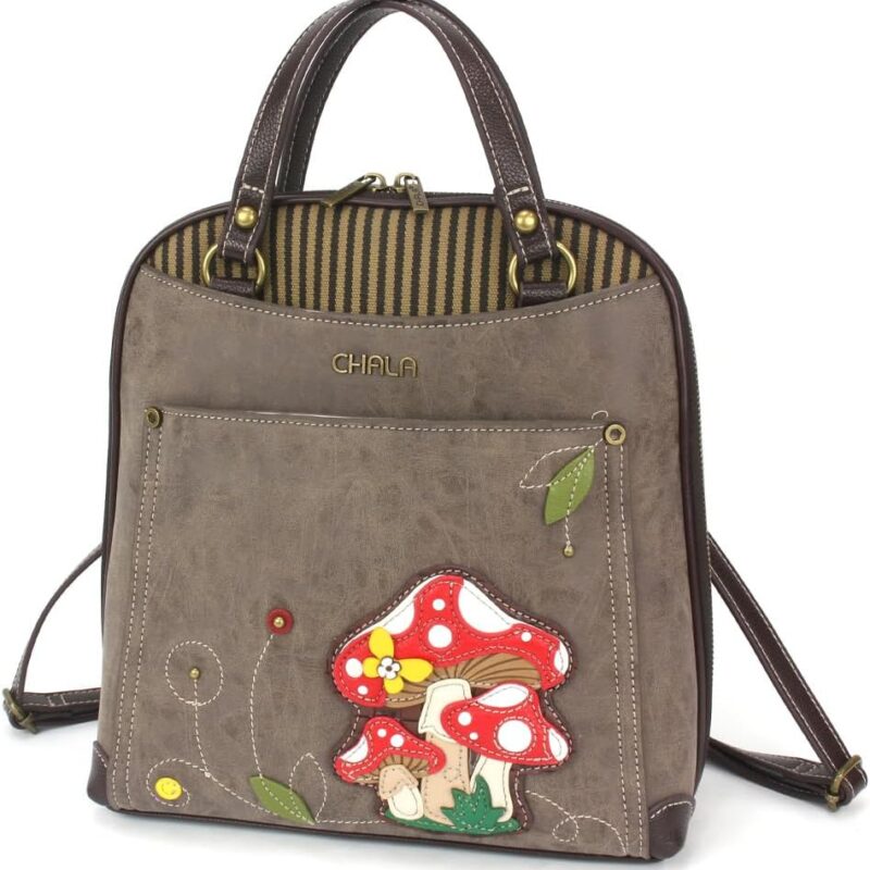 CHALA Convertible Backpack Purse - Women Convertible Shoulder Purse with Adjustable Strap