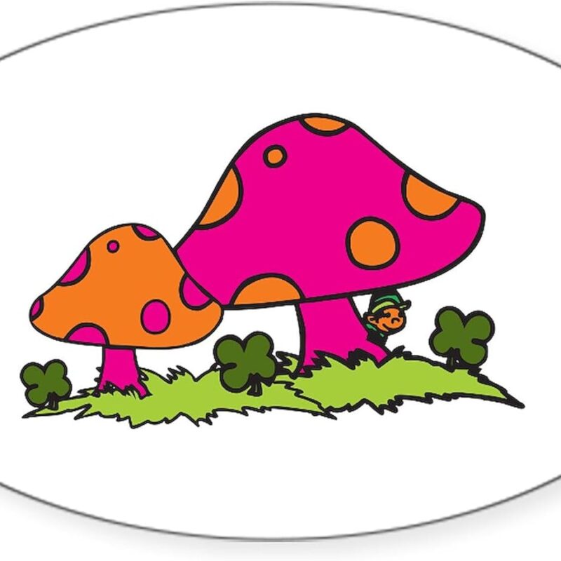 CafePress Irish Mushrooms Sticker Sticker (Oval 50 pk)