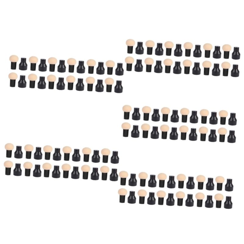 CANIGHT Powder Puff 60 Pcs Mushroom Head Cosmetic Puff Powder Puffs Portable Makeup Puff Women Makeup Puff Foundation Cream Puff Makeup Puff Brush Foundation Puff Hydrophilic Polyurethane