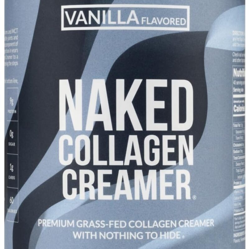 Naked Collagen Coffee Creamer - Vanilla Collagen Creamer For Coffee - Dairy-Free, Gluten-Free, GMO-Free - Support Hair, Skin, and Nails - 40 Servings