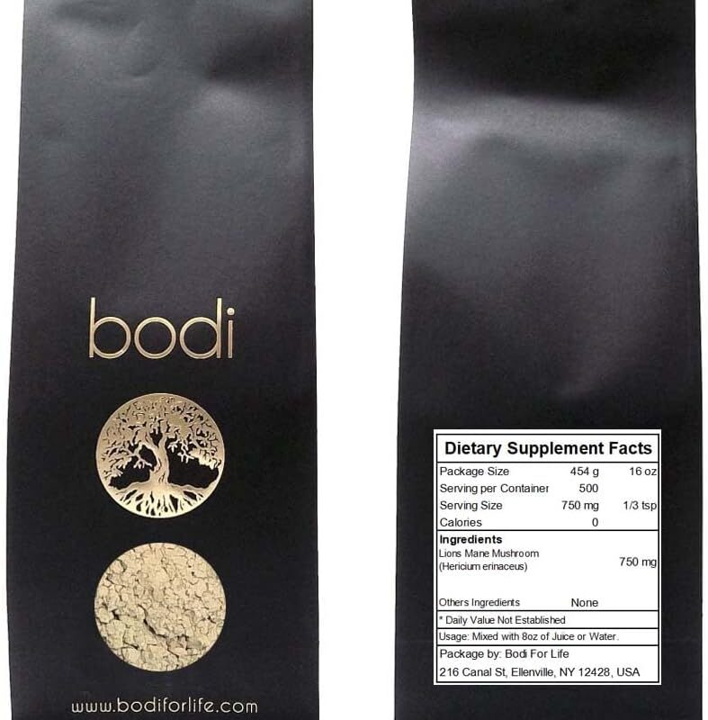 bodi : Lions Mane Mushroom Powder | 4oz to 5lb | 100% Pure Natural Hand Crafted (5 lb)
