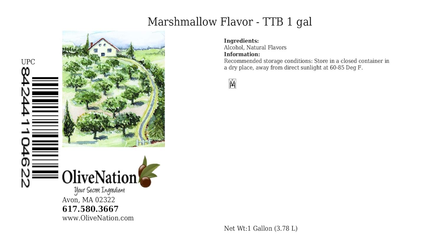 712RLf9q27L._SL1500_.jpg OliveNation Marshmallow Flavoring, TTB-Approved for Brewing, Sugar Free Water Soluble Flavor for Baking, Brewing - 128 ounces - Image 2