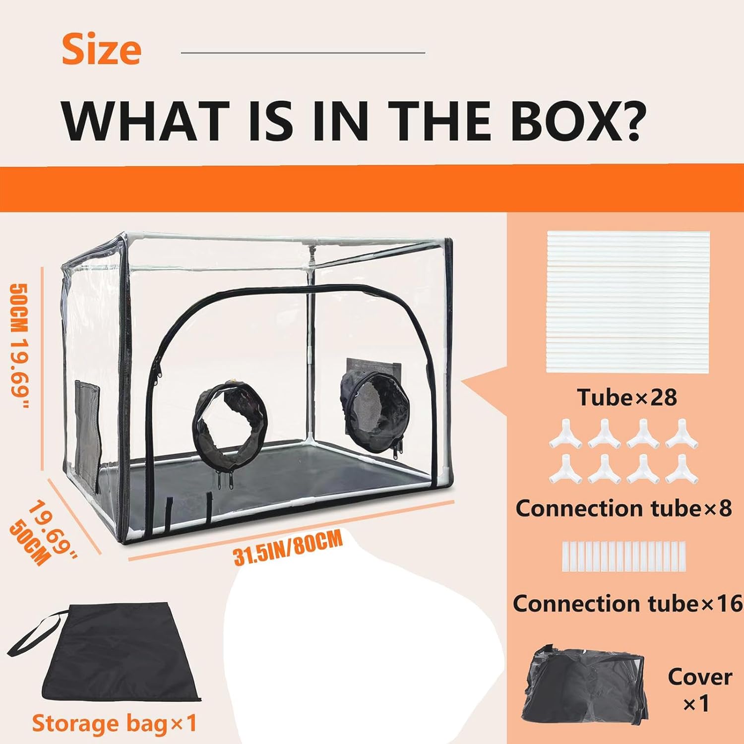 714MvUAXSsL._AC_SL1500_.jpg Mushroom Fruiting Chamber - Portable Mushroom Grow Box - Mycology Still Air Box - Fume Hood - Monotube Kit Mushroom Planting BagTent - High-Visibility Mushroom Grow Bags for Home Scientists - Image 6