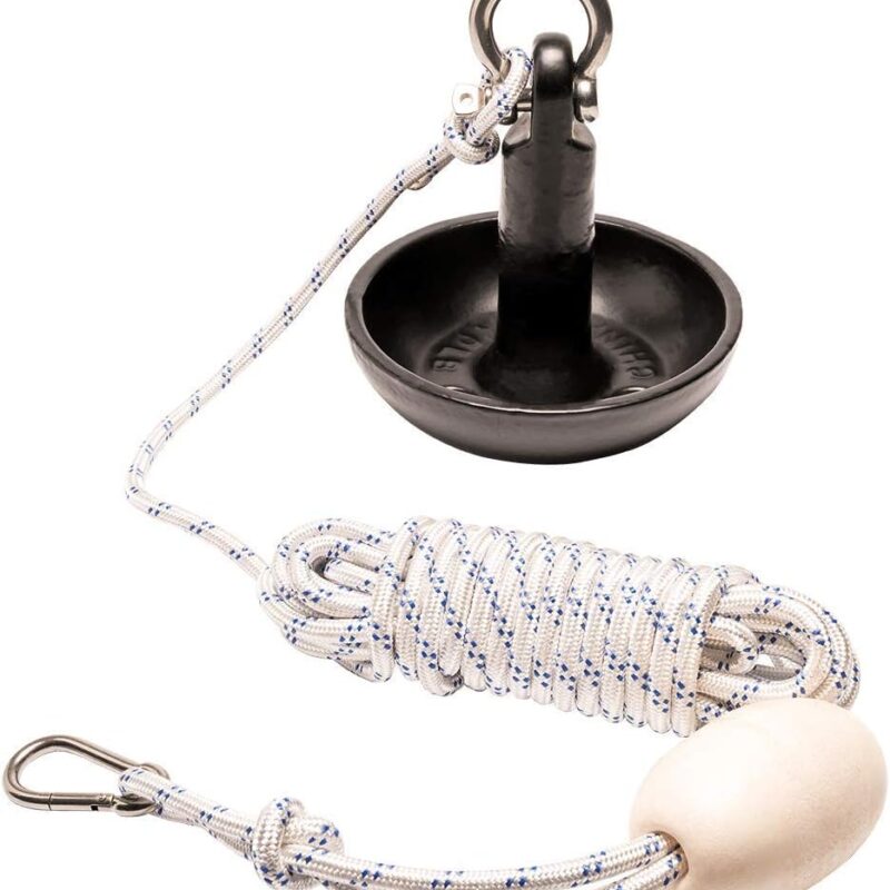 Newport Premium 10lb Mushroom Anchor Kit w/Bag, Rope, Buoy, & Stainless Hardware