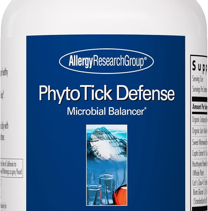 Allergy Research Group Phyto Tick Defense Supplement - Mushroom Complex, Mushroom Extract Powder in Convenient Capsules, Nootropic with Lions Mane, Cordyceps, Beta Glucans - 120 Vegetarian Capsules