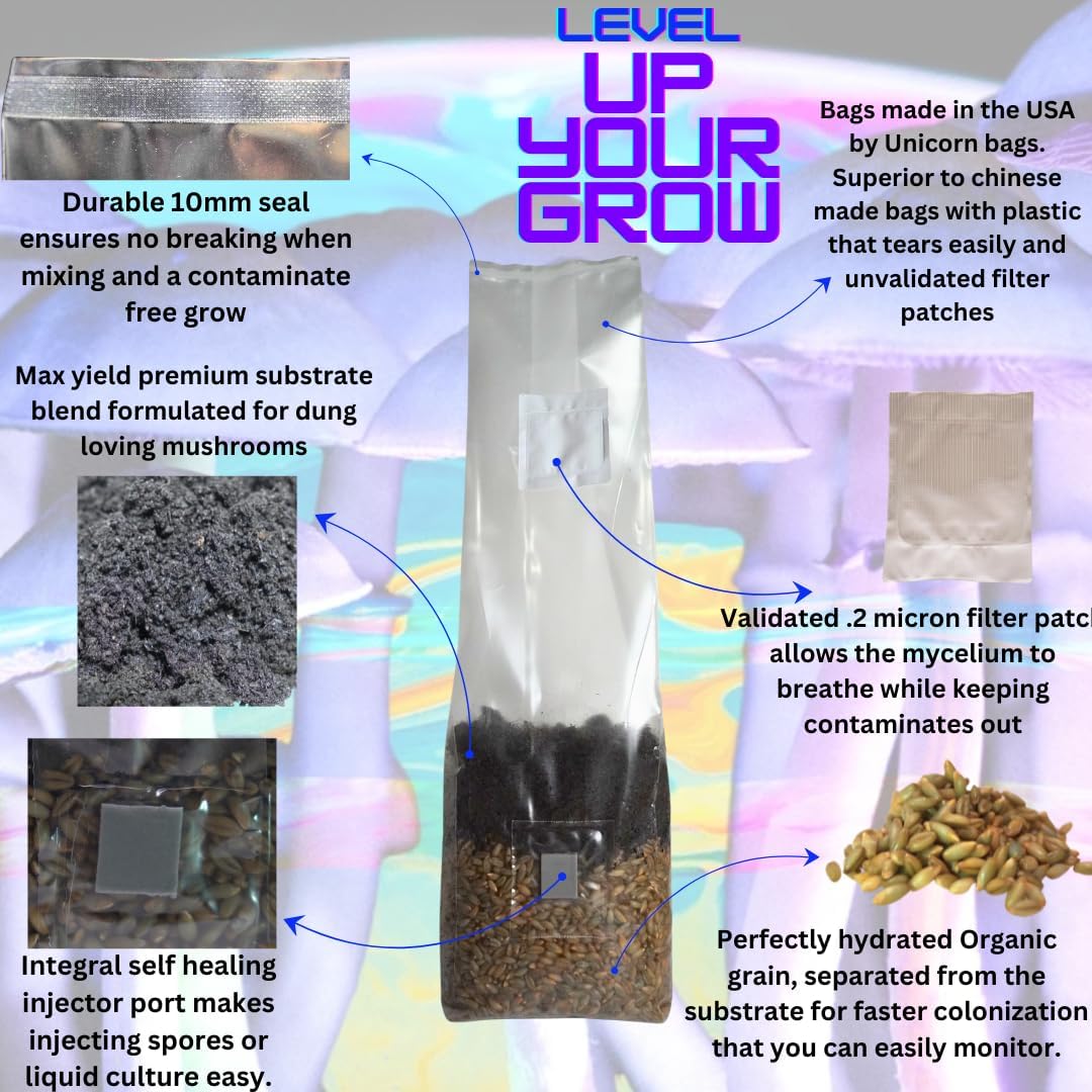 717WTia567L._AC_SL1080_.jpg Mushroom Grow Kit - Magic All in One Mushroom Grow Bags (Pack of 8) - Image 3