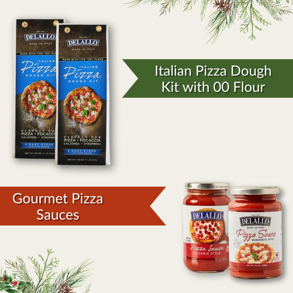 DeLallo Gourmet Pizza Italian Gift Basket, Italian Dinner Gift Basket ...