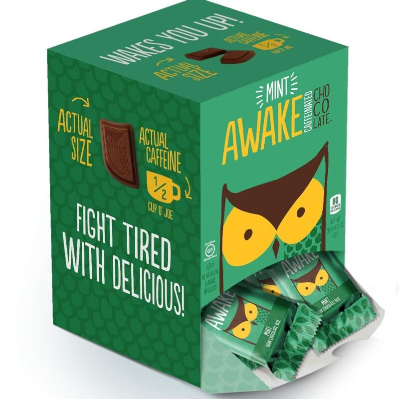 Awake Caffeinated Chocolate Energy Bites (Dark Chocolate Mint, 50)