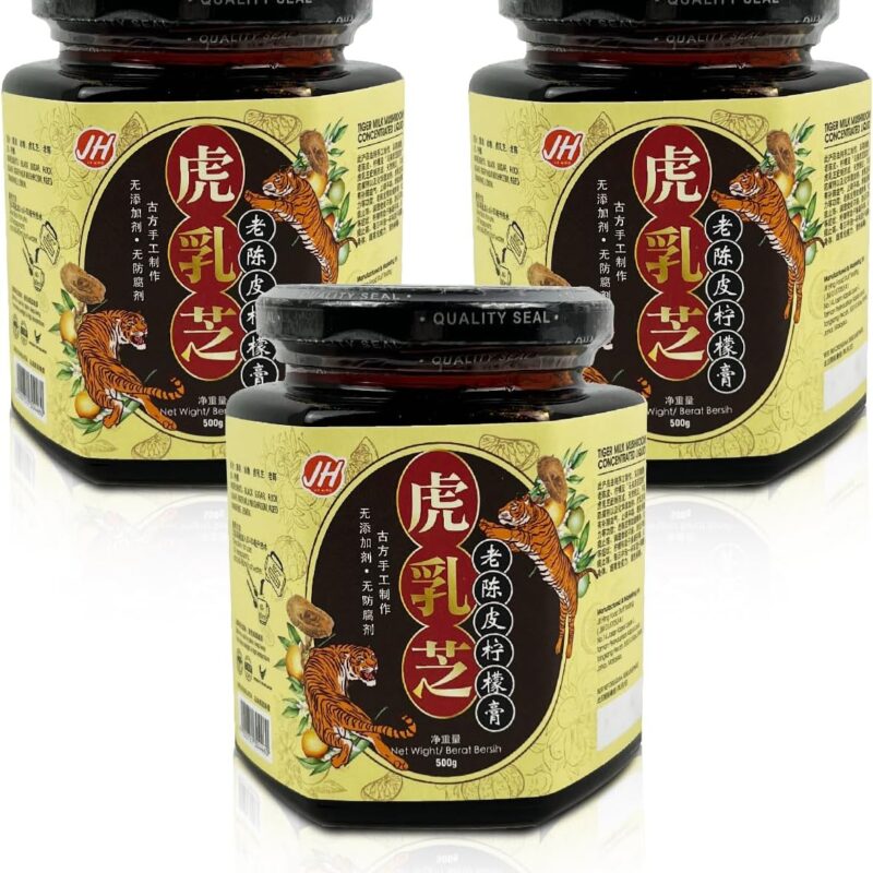 3 x 500g Tiger Milk Mushroom Concentrated Liquid, Asia Handmade Herbal Mix Beverage, Genuine Ingredients, Improve Immunity & Respiratory Health, Daily Supplement for Respiratory Function