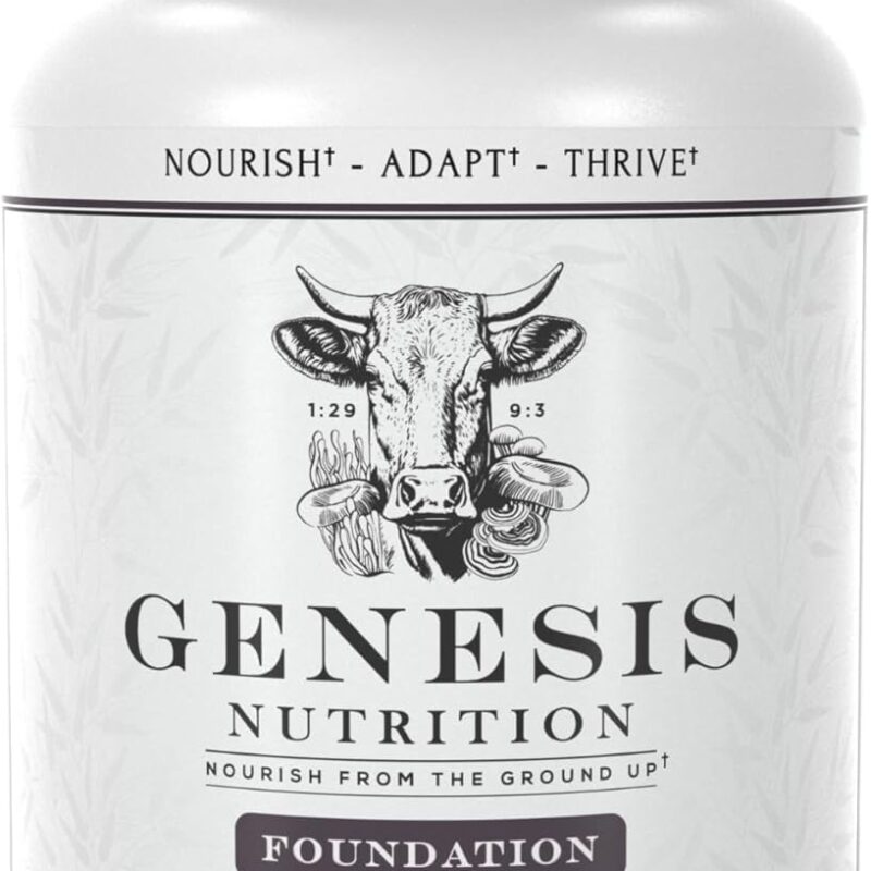 Enhanced Grass Fed Beef Liver with Reishi & Cordyceps Mushroom, Ginseng, Rhodiola - 4500mg Energy Production, Immune Support, Stress Relief, Total Body Wellness