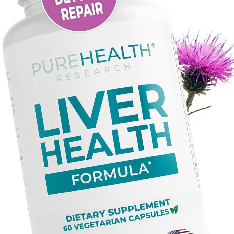 Liver Health – Liver Cleanse Detox & Repair with Artichoke Extract, Milk Thistle, Dandelion Root, Turmeric, Berberine to Healthy Liver Renew with 11 Natural Nutrients, 30 Days Supply