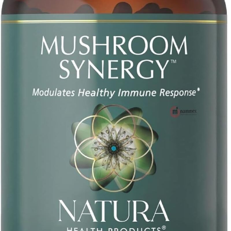 Natura Health Products Mushroom Synergy Supplement - Featuring Turkey Tail, Red Reishi, Chaga, & Poria Mushrooms - Modulates Healthy Immune Response* (180 Capsules)
