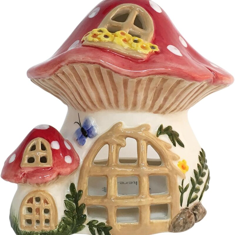 Blue Sky Ceramics Garden Candle House Nest Mushroom T-Light