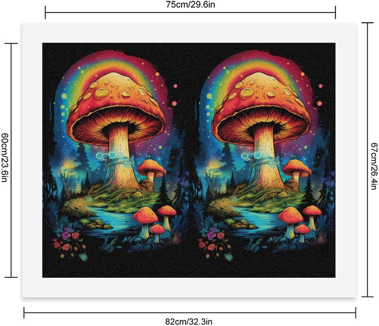 71QPaRhTPXL._AC_SL1500_.jpg Magic Mushroom Paint by Numbers Kit for Adults Color Painting Beginners DIY Art Home Decor - Image 2