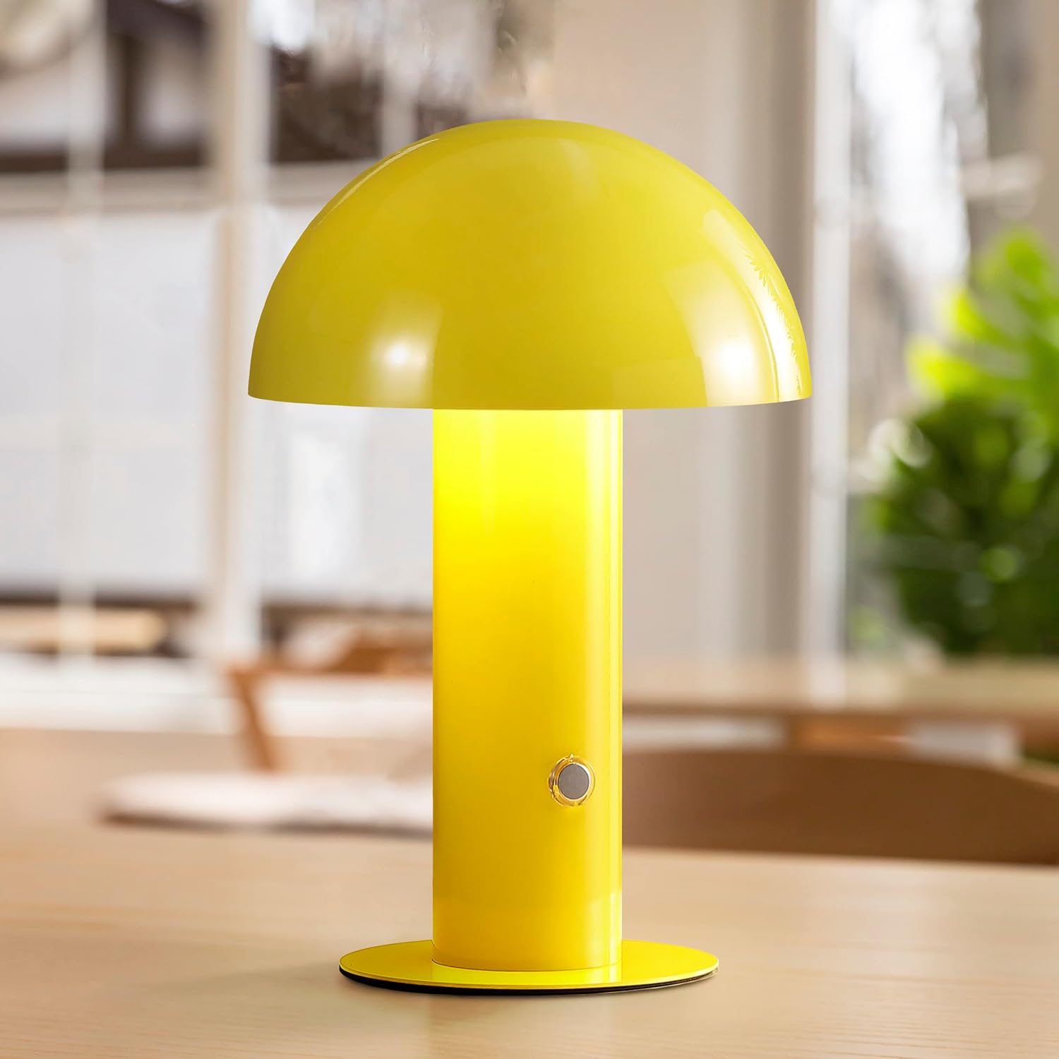 71TdUbYwiIL._AC_SL1500_.jpg JONATHAN Y JYL7115C Boletus 10.75" Contemporary Bohemian Rechargeable/Cordless Portable Iron Integrated LED Mushroom Table Lamp Modern, Coastal Bedside Desk Nightstand Lamp, Yellow - Image 3