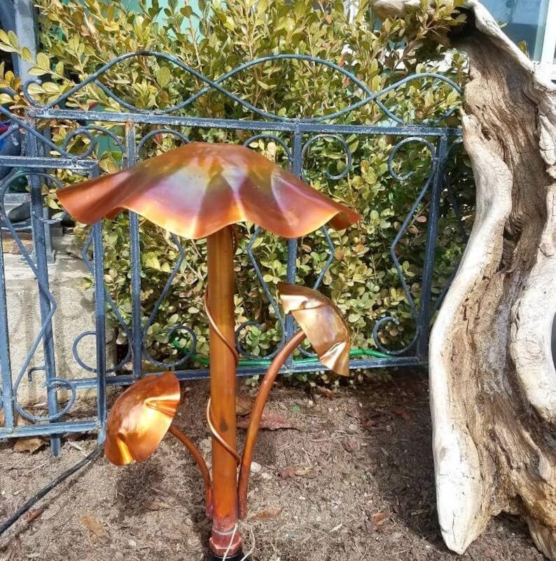 Large Copper Mushroom Trio