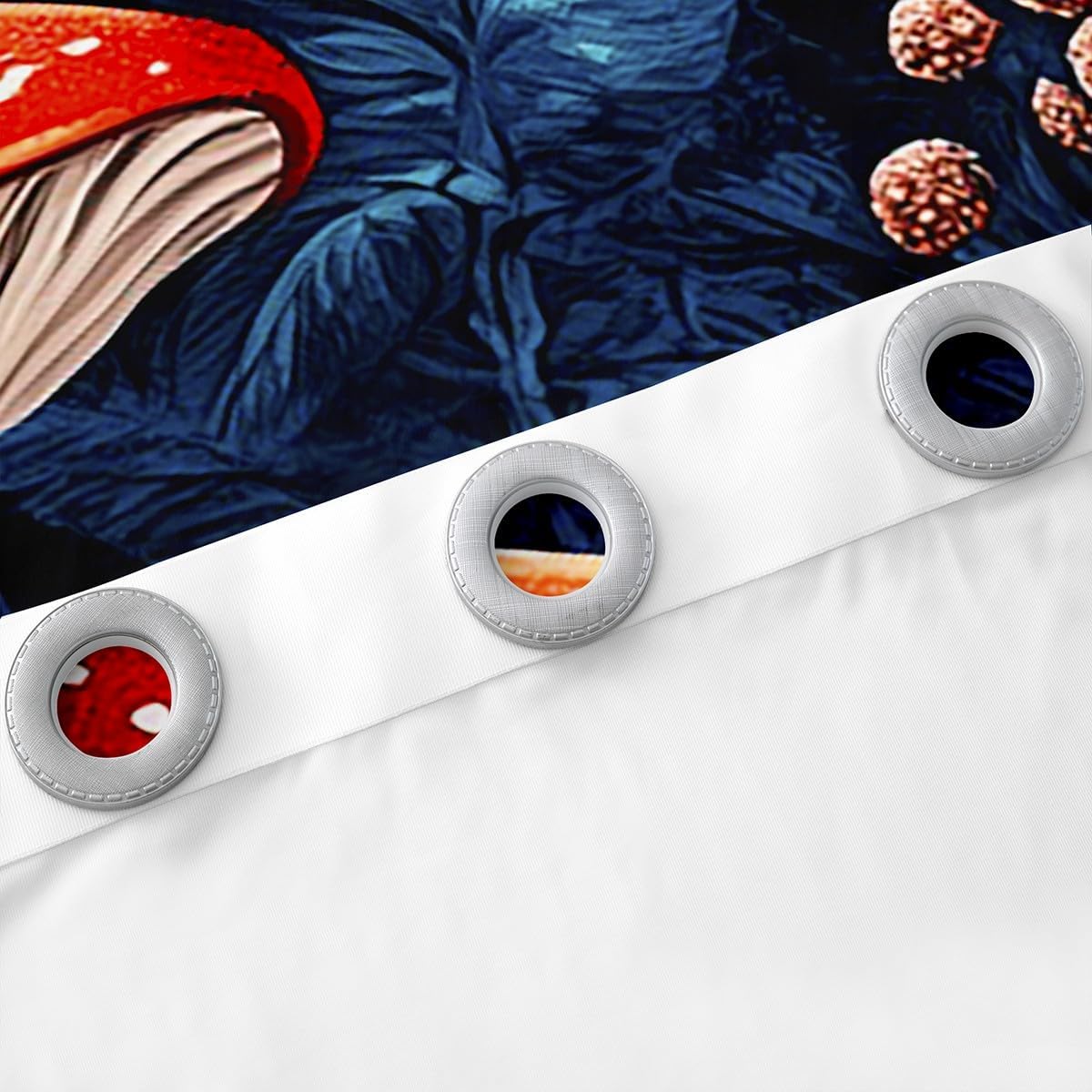 71duhiKUtL._AC_SL1200_.jpg Erosebridal Mushroom Window Treatments for Kids Boys Girls Teen,Boho Fungus Botanical Curtain 52" Wx84 L,Red Watercolor Mushroom Plants Window Curtain Jungle Wild Plant Leaves Curtains & Drapes - Image 5