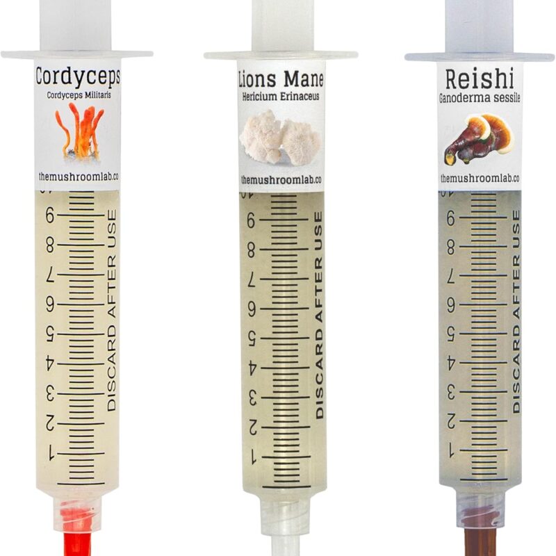 Medicinal Mushroom Liquid Culture Syringes - 3 Pack