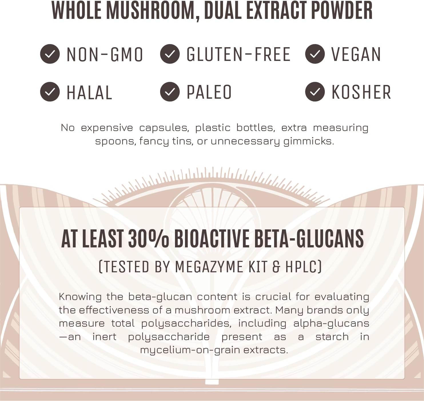 71gDwk7rhOL._AC_SL1484_.jpg Hamilton’s Body Blend | Chaga, Cordyceps, Reishi, Turkey Tail | Organic Mushroom Extract Powder for Immune, Endurance, and Stress Support | High Potency | 30% Beta Glucans | GF, Non-GMO, Vegan (500g) - Image 6