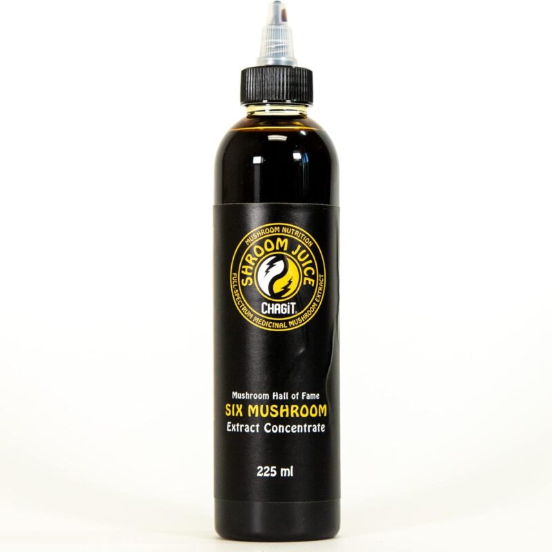 Shroom Juice - Six Mushroom Blend - Liquid Extract - Chaga, Lion's Mane, Reishi, Cordyceps, Turkey Tail, Maitake - 225 ml Bottle