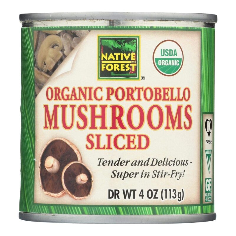 Native Forest Organic Sliced Portobello Mushrooms, 4-Ounce Cans (Pack of 12) ( Value Bulk Multi-pack)