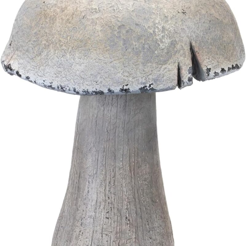 Stone Mushroom Outdoor Garden Statue - 20"