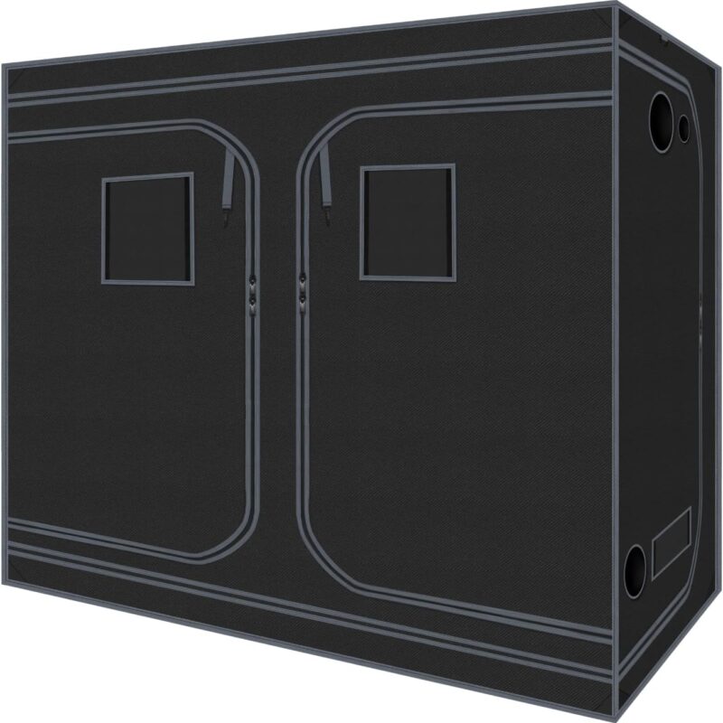 Grow Tents 96"x48"x78" High Reflective Grow Tent Indoor Grow Room for Planting Fruit Flower Veg with Removable Water-Proof Floor Tray 8x4
