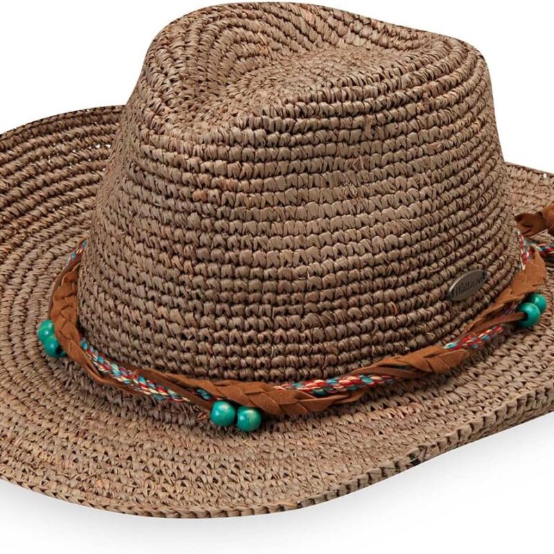 Wallaroo Hat Company Women’s Petite Catalina Cowboy – Natural Fiber, Adjustable Sizing for Smaller Crown Sizes – Chic Sun Hat