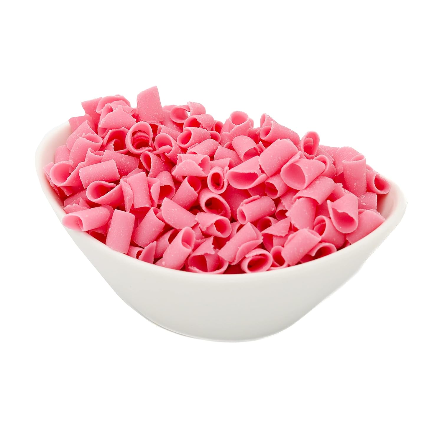 71tkIl6bDzL._SL1500_.jpg Pink Chocolate Curls Topping, OliveNation Pink Chocolate Curls for Cake Decorating, Elegant Edible Decoration - 5 lbs