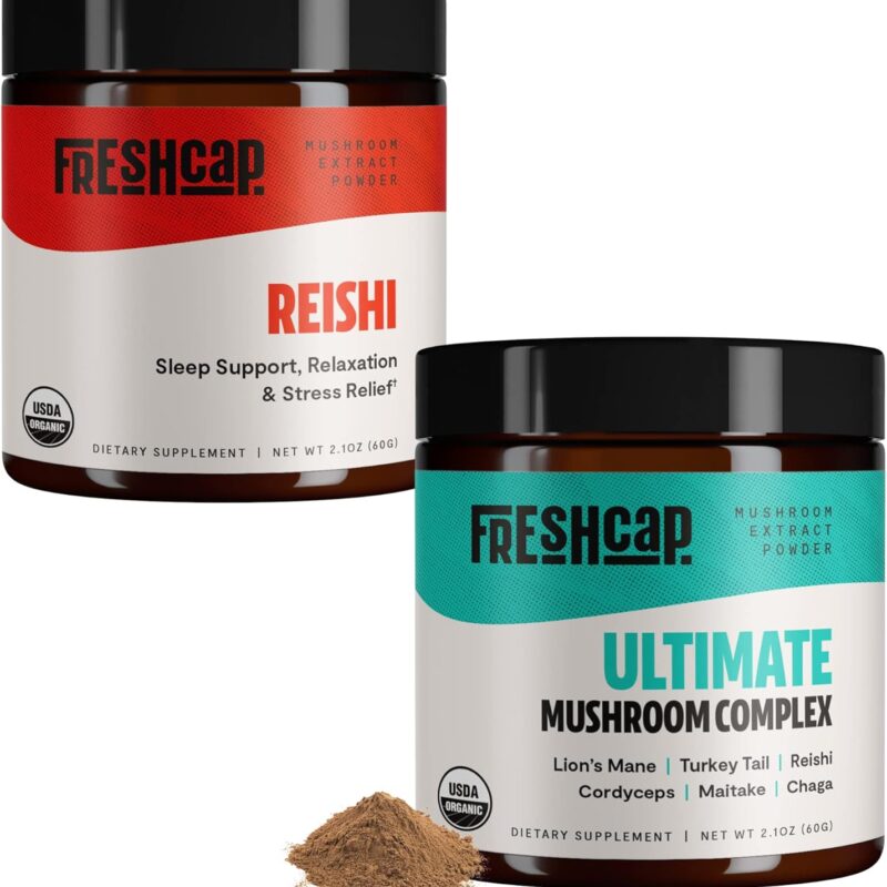 FreshCap Stress Bundle (Reishi Powder and Ultimate Mushroom Complex Powder)