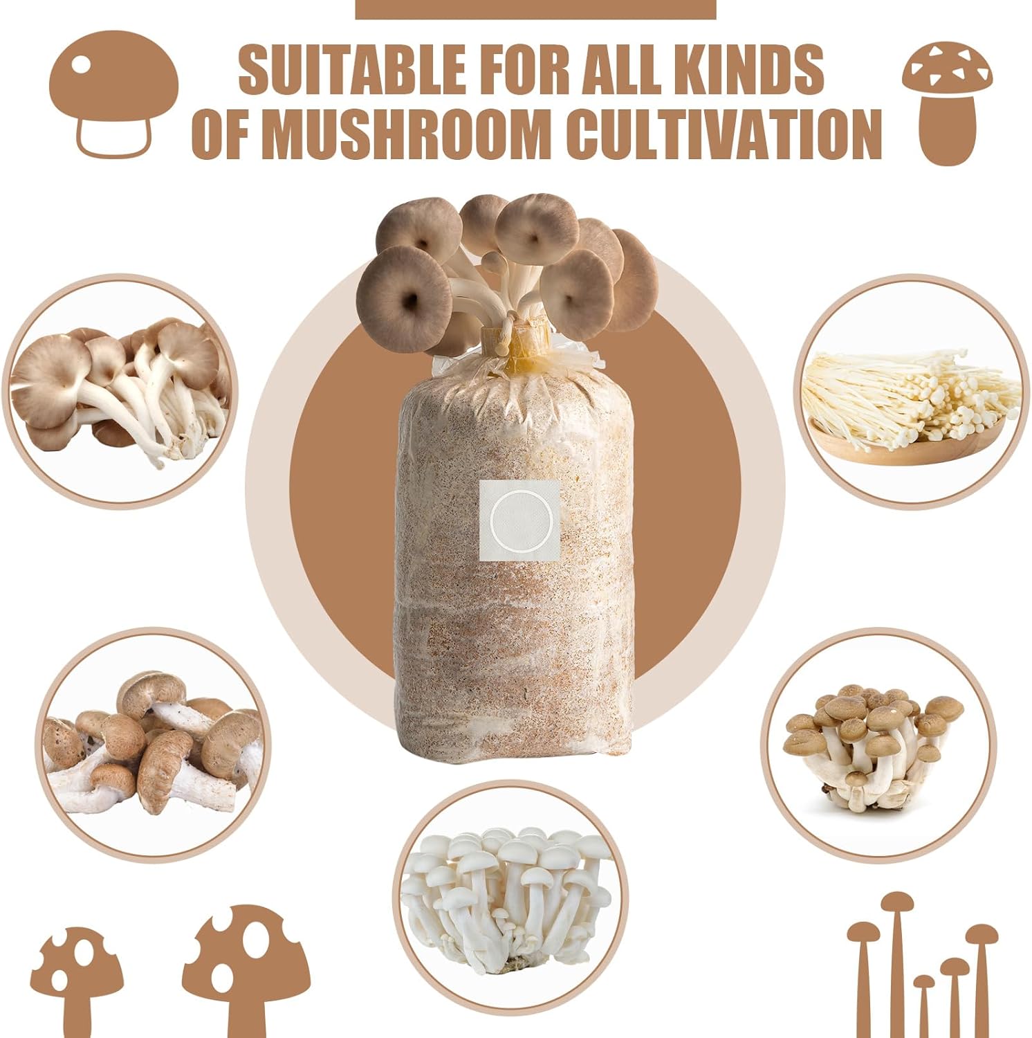 71y4yfjvktL._AC_SL1500_.jpg 200pcs Mushroom Grow Bags Bulk 6 Mil Thick Spawn Bags with Self Healing Injection Port 5" x 8" x 20" Mushroom Planting Substrate Bag with 0.2 Filter for Mushroom Cultivation - Image 2