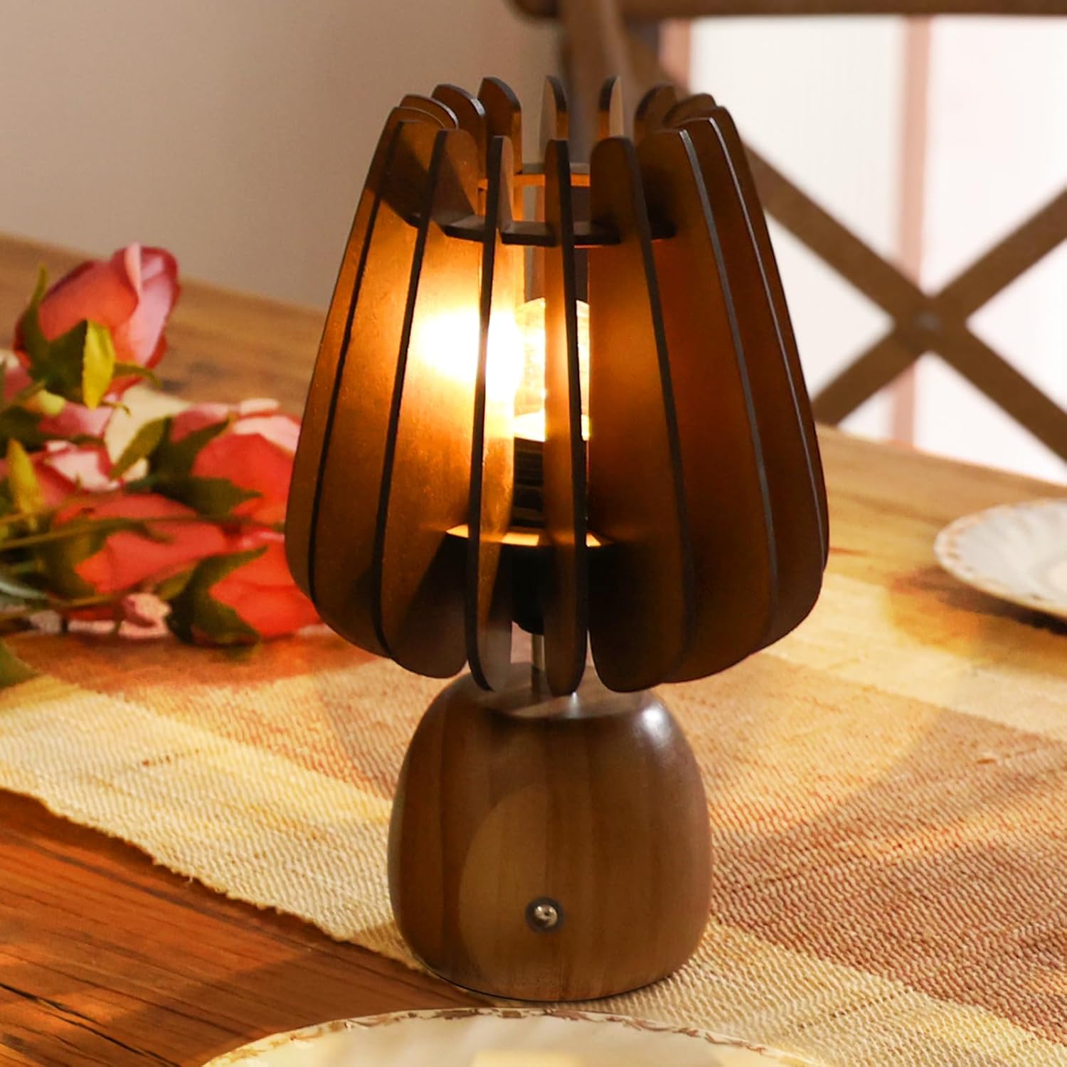 71ycsc04l0L._AC_SL1500_.jpg Rechargeable Table Lamp Cordless, Wooden Battery Operated Lamp with Touch Dimmer Switch - 1800mAh Mushroom Table Lamp Wireless, Table Lamp for Bedroom/Livingroom/Bathroom/Kitchen/Corner/Entryway
