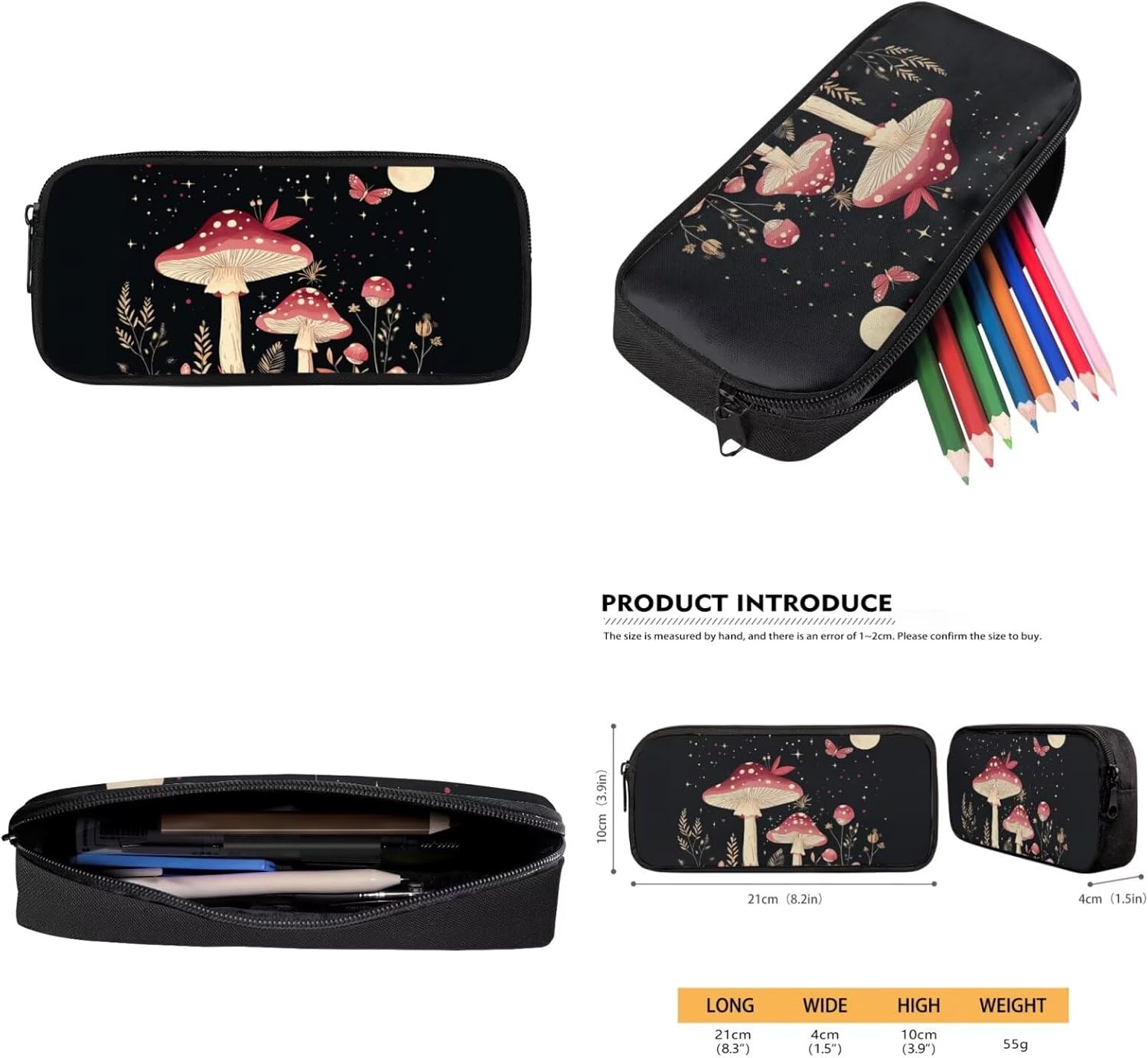 71yiPW1XJkL._AC_SL1500_.jpg doginthehole Cute Mushroom Backpack for School Girls 15inch Girls School Bag with Lunch Bag 4pcs Large Cpacity Bookbag for Girls 10-12 for Elementary School Casual Travel Daypack Rucksack Book Bags - Image 6