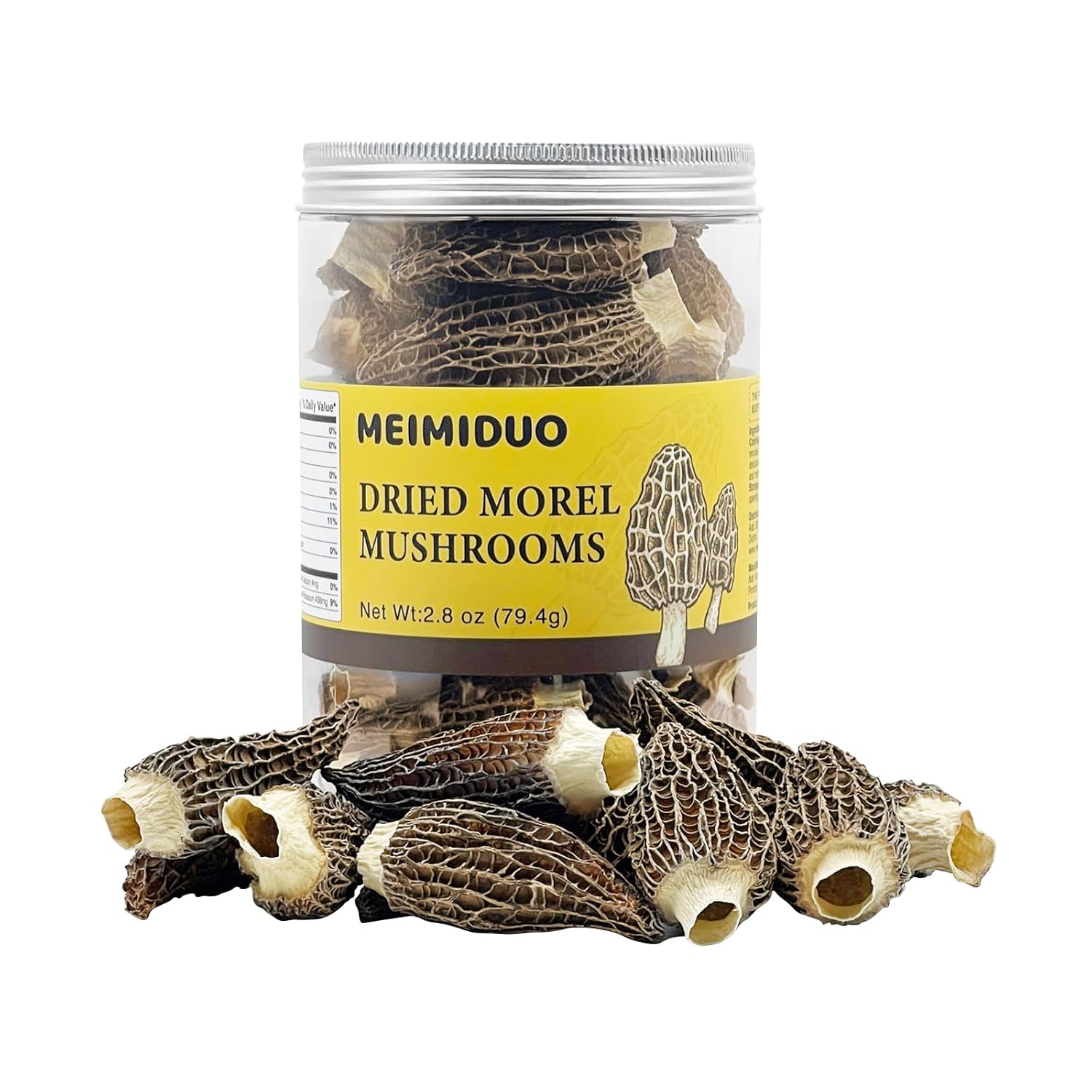 71zrMsQ-qkL._SL1500_.jpg MEIMIDUO Premium Mushrooms Family Assortment Set, 2 Packs Of Dried Morel Mushrooms(2.8 Oz+1.2 Oz), - Natural, Ready for Gourmet Cooking at Home - Image 2