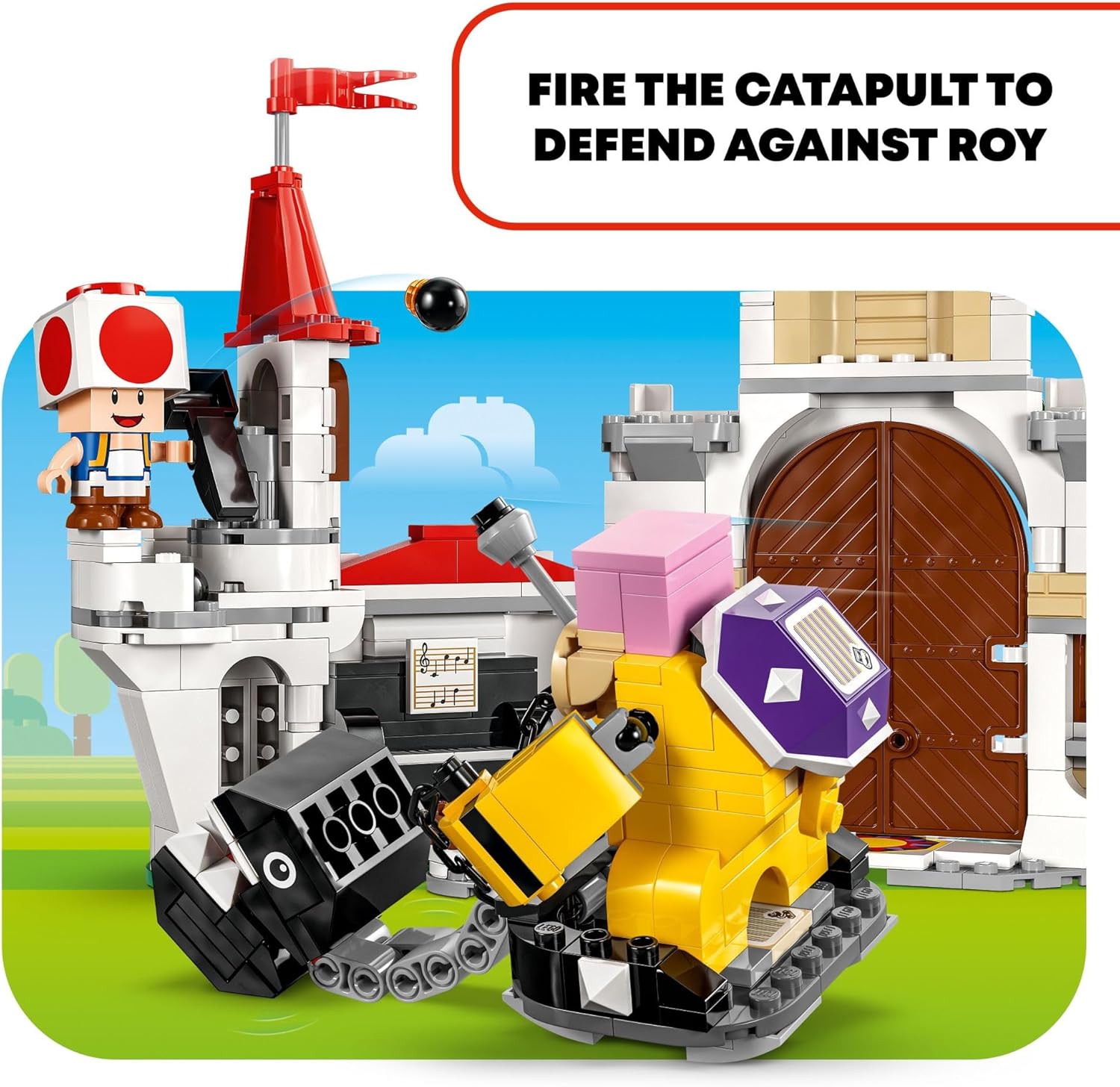 81dXKYjC6L._AC_SL1500_.jpg LEGO Super Mario Battle with Roy at Peach’s Castle, Nintendo Character Mario Toy for Kids, Castle Toy & Adventure Set, Super Mario Gift for Girls, Boys & Gamers Ages 7 and up, 71435 - Image 5